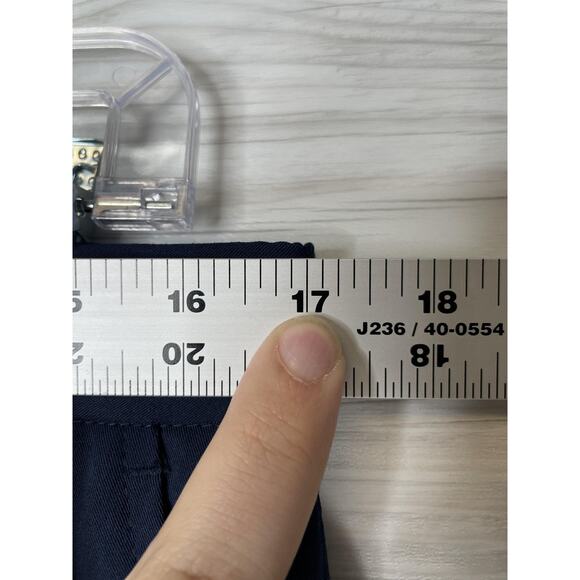 George Pants Mens 32x30 Blue Dress Slacks Flat Front Stretch Rayon Blend Office - Picture 4 of 12